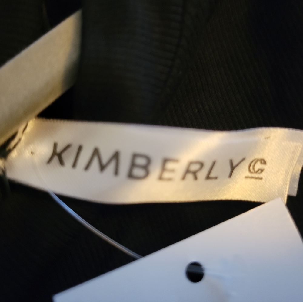 NWT Kimberly C Black Knit Crop Top Size Large - Picture 3 of 9
